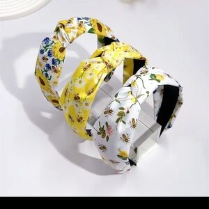 3 Pc Charming Floral and Bee Headband Trio
